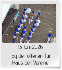 13 Juni 2026 Tag der offenen Tür Haus der Vereine