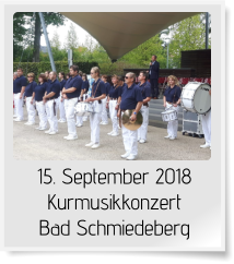 15. September 2018 Kurmusikkonzert Bad Schmiedeberg